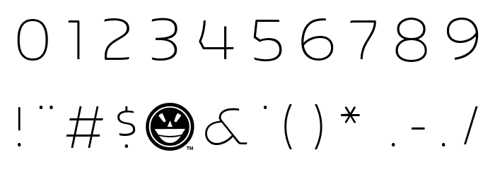 ARB-218 Neon Blunt MAR-50 Bold Font OTHER CHARS
