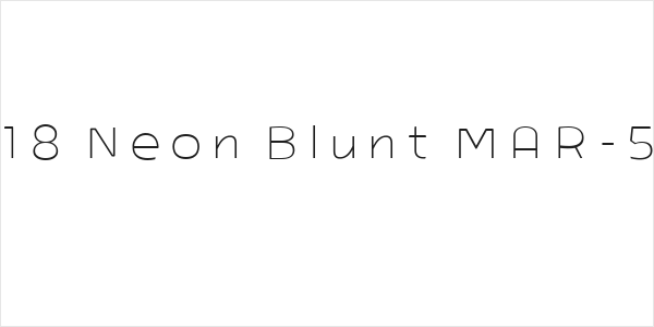 ARB-218 Neon Blunt MAR-50 Bold Logo