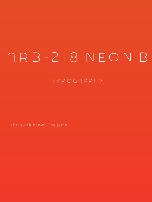 ARB-218 Neon Blunt MAR-50 Bold Poster