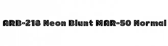 ARB-218 Neon Blunt MAR-50 Normal  Fuentes Gratis Descargar