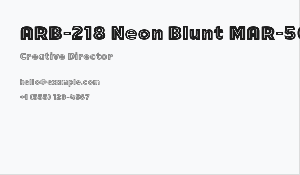 ARB-218 Neon Blunt MAR-50 Normal Business Card
