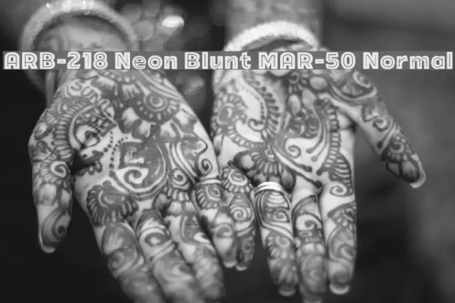ARB-218 Neon Blunt MAR-50 Normal Fonte examples