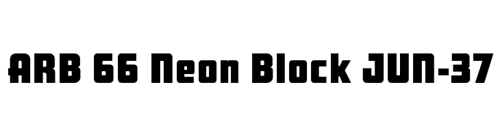ARB 66 Neon Block JUN-37 Fonte