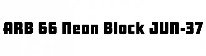 ARB 66 Neon Block JUN-37  Frei Schriftart Herunterladen