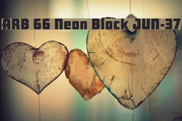 ARB 66 Neon Block JUN-37 Font examples