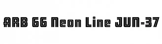 ARB 66 Neon Line JUN-37  Frei Schriftart Herunterladen