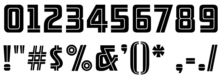 ARB 66 Neon Line JUN-37 Font OTHER CHARS