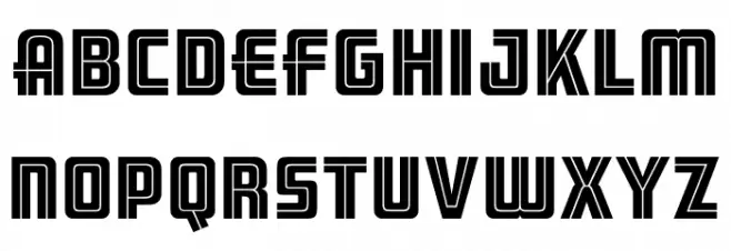 ARB 66 Neon Line JUN-37 字体 大写