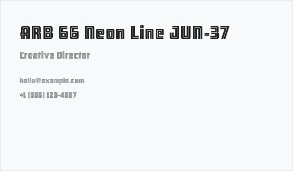 ARB 66 Neon Line JUN-37 Business Card