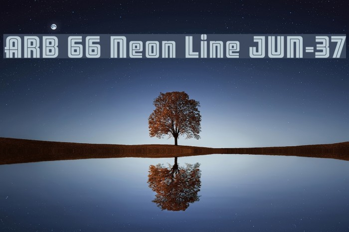 ARB 66 Neon Line JUN-37 Font examples