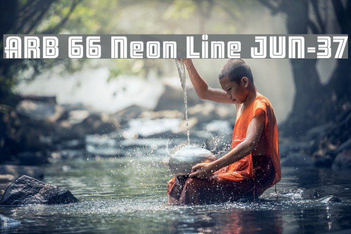 ARB 66 Neon Line JUN-37 Font examples