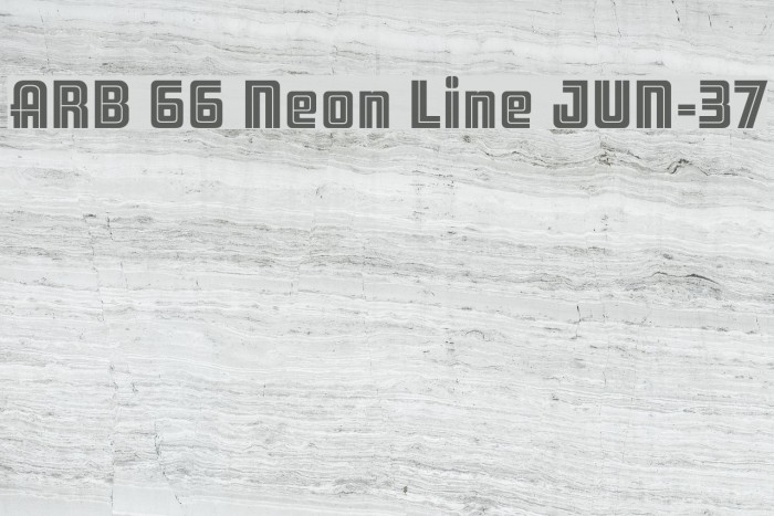 ARB 66 Neon Line JUN-37 Font examples