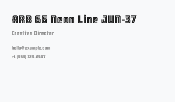 ARB 66 Neon Line JUN-37 Business Card
