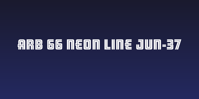 ARB 66 Neon Line JUN-37 Social Header
