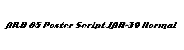 ARB 85 Poster Script JAN-39 Normal  Frei Schriftart Herunterladen