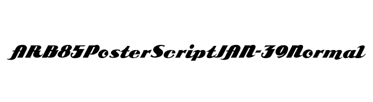 ARB 85 Poster Script JAN-39 Normal  Free Fonts Download