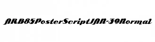 ARB 85 Poster Script JAN-39 Normal  لخطوط تنزيل