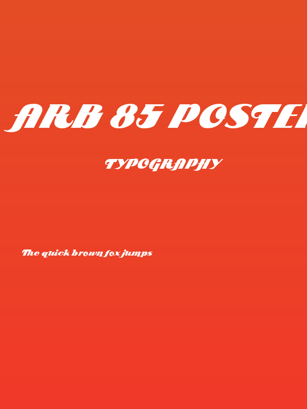 ARB 85 Poster Script JAN-39 Normal Poster