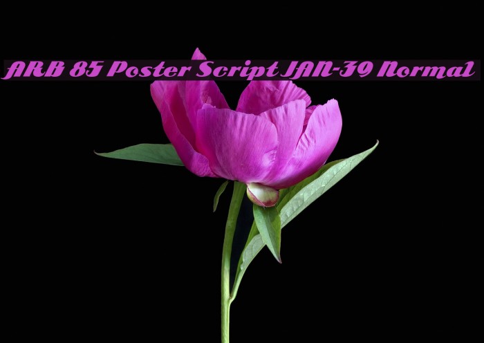 ARB 85 Poster Script JAN-39 Normal Example 2