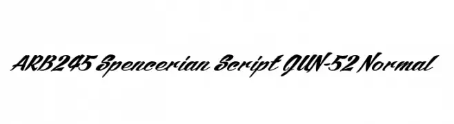 ARB245 Spencerian Script JUN-52 Normal  Free Fonts Download