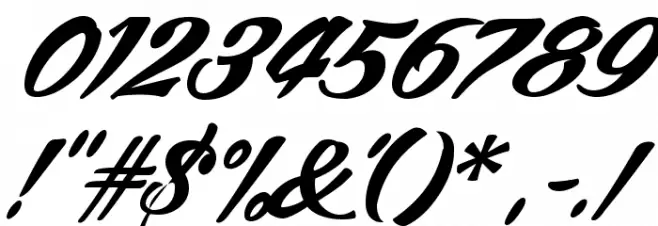 ARB245 Spencerian Script JUN-52 Normal フォント その他の文字