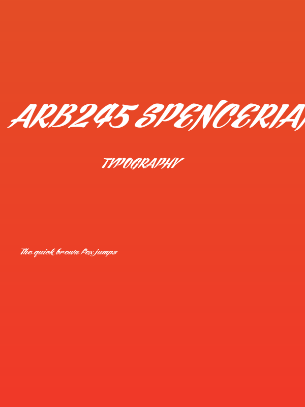 ARB245 Spencerian Script JUN-52 Normal Poster