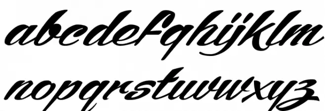 ARB245 Spencerian Script JUN-52 Normal フォント 小文字