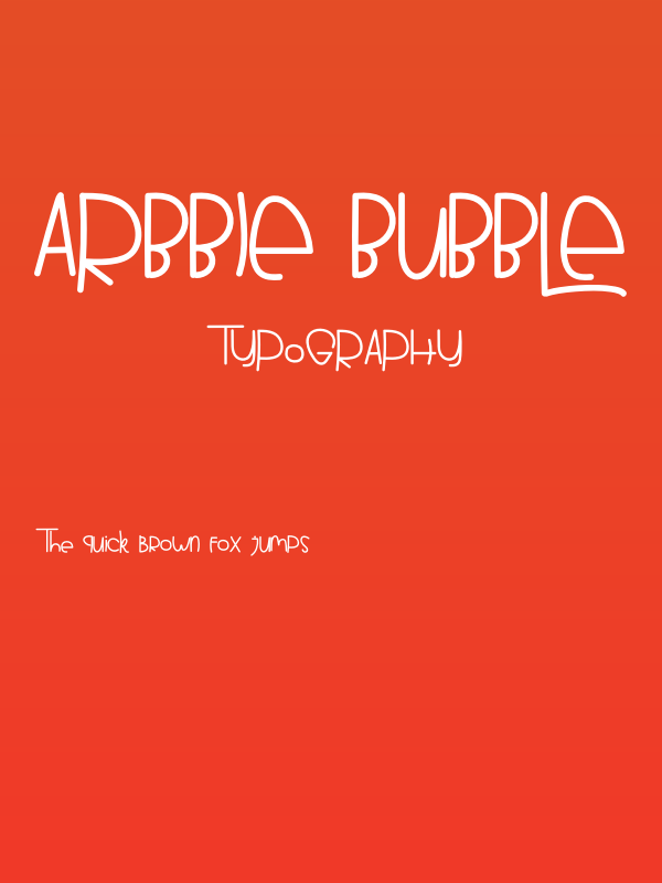 ARBBIE BUBBLE Poster