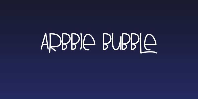 ARBBIE BUBBLE Social Header