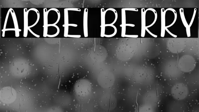 ARBEI BERRY Font examples