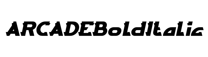 ARCADE Bold Italic  免费字体下载