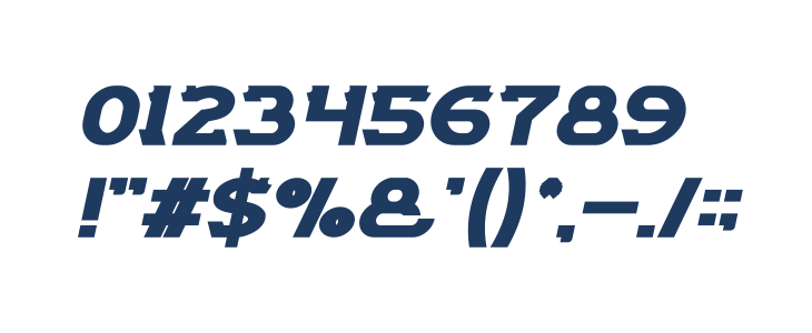ARCADE Bold Italic Other Characters