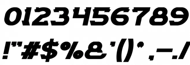 ARCADE Bold Italic Font OTHER CHARS