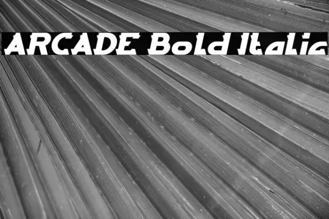 ARCADE Bold Italic Font examples