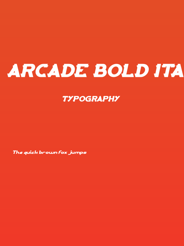 ARCADE Bold Italic Poster