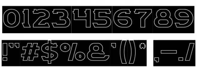 ARCADE-Hollow-Inverse Font OTHER CHARS