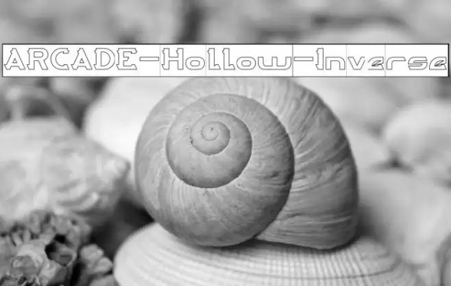 ARCADE-Hollow-Inverse Font examples