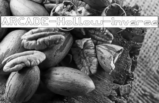 ARCADE-Hollow-Inverse Font examples