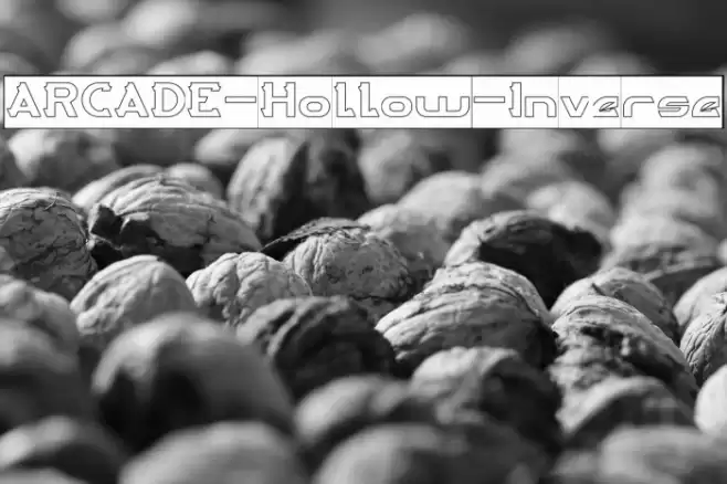 ARCADE-Hollow-Inverse Font examples