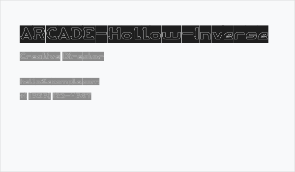 ARCADE-Hollow-Inverse Business Card