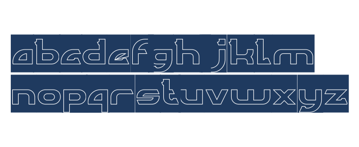 ARCADE-Hollow-Inverse Lowercase