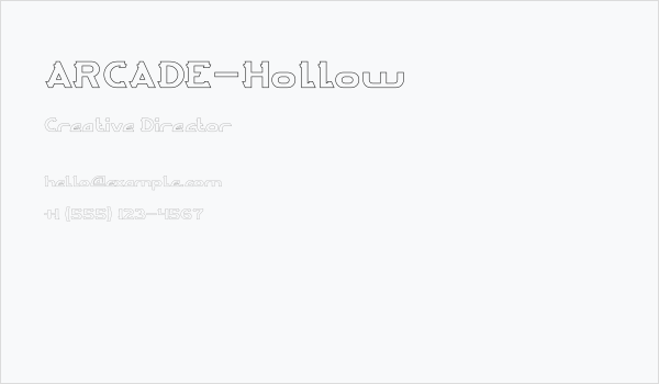 ARCADE-Hollow Business Card