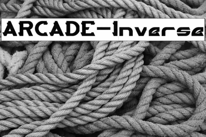 ARCADE-Inverse Font examples