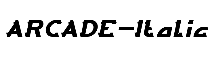 ARCADE-Italic Font