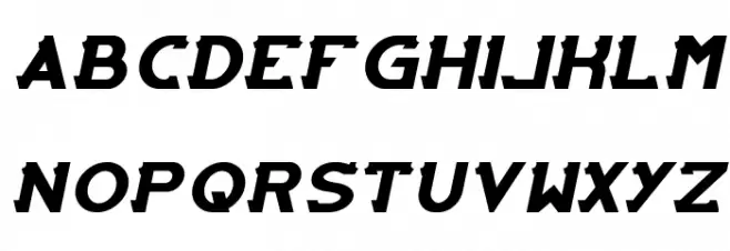 ARCADE-Italic Caratteri MAIUSCOLE