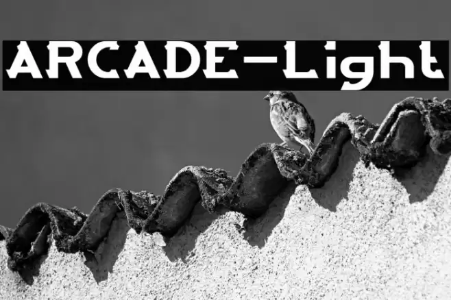 ARCADE-Light Font examples