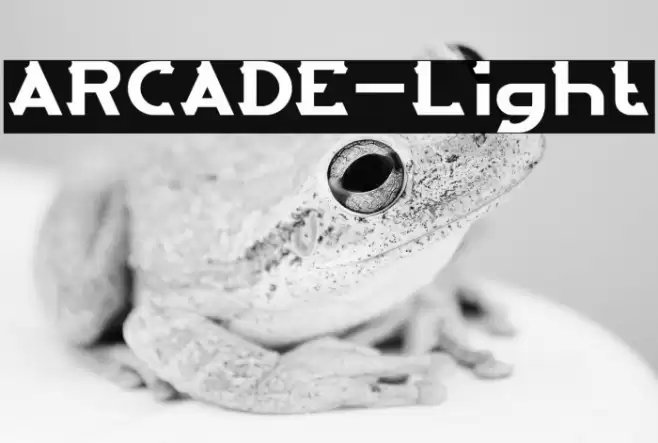 ARCADE-Light Font examples
