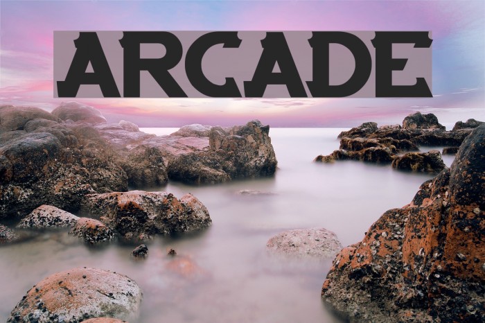 ARCADE Font examples