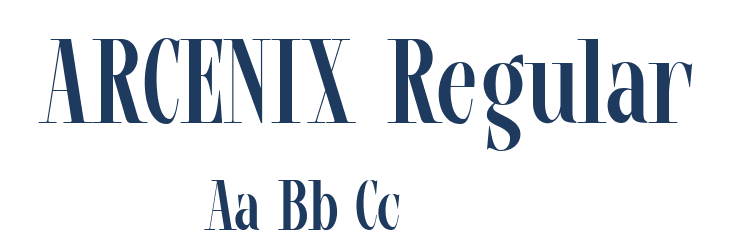 ARCENIX Regular Font Preview