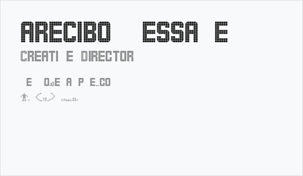 ARECIBO MESSAGE Business Card